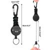 Retractable Rope Carabiner Keychain Telescopic Paracord Braided Keychain Buckle