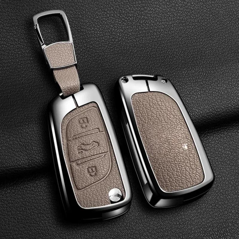 Key Case for Car Car Zinc Alloy Key Case Bag For Peugeot GTLine 207 307 407 208 308 408 508 2008 3008 4008 5008 RCZ Car Key Cha