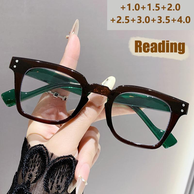 1PCS Large Retro Glasses Frame HD Reading Glasses Trendy Unisex Fashion Eyewear 9672