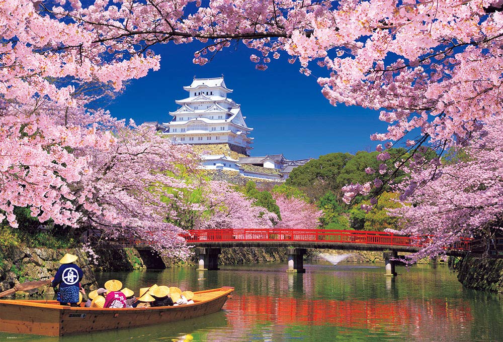 Пазл Beverly Himeji Castle с вишневыми микро-деталями x 38, 1000 деталей, Цветение, (26 см), Япония, M81-587