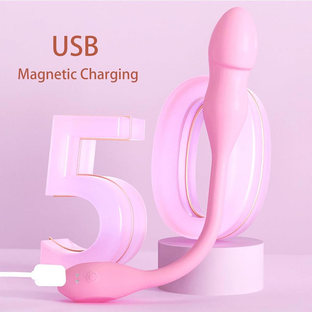 Wearable Vibrator Inflatable Vibrating Anal Vibrator with 10 Vibration Modes Remote Control Couples Clitoral Panties Vibrator for Women Adult Sex Toys