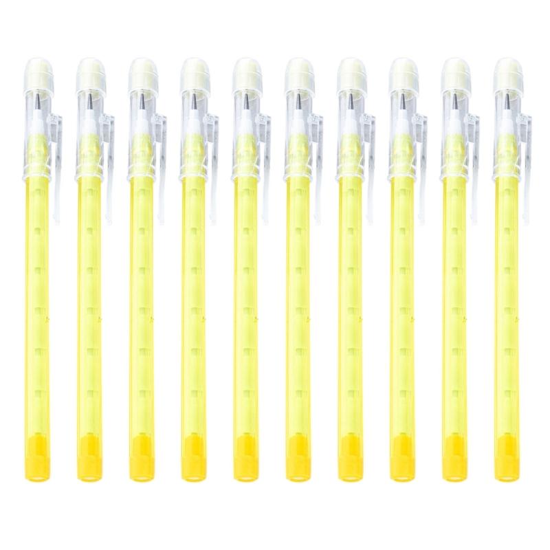 Stackable Pencils Popup Plastic Pencil with Eraser Top Multicolor Translucent Pencil Multipoint Not-Sharpening Pencil