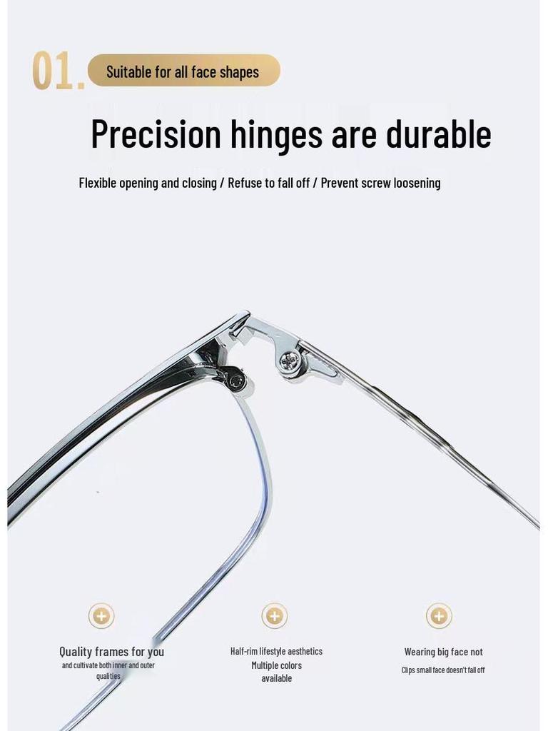 2025 Unisex Retro Half-Rim Square Eyeglass Frame