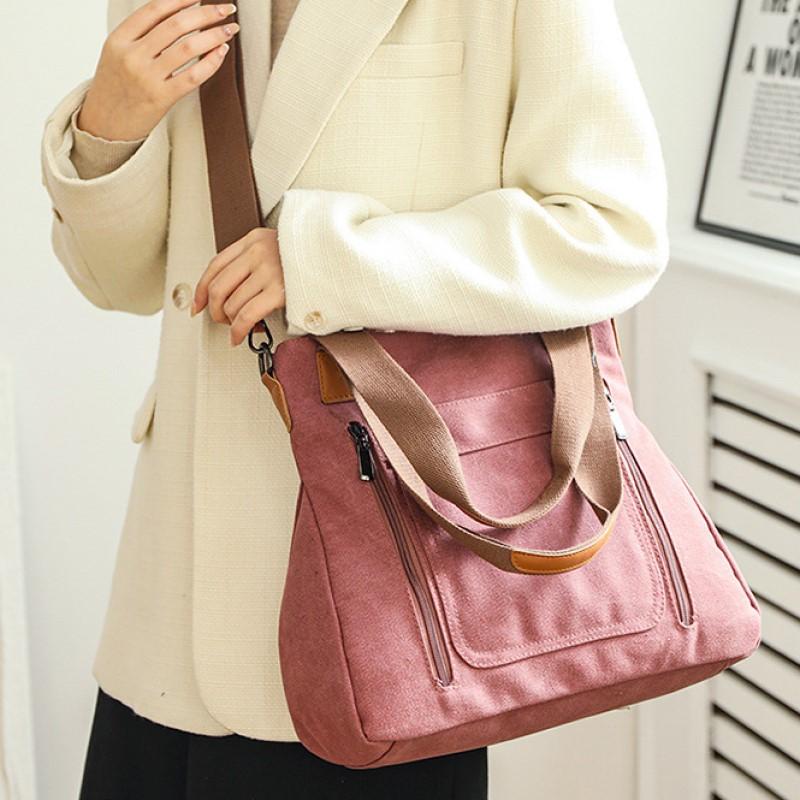 Geanta de dama de capacitate mare Geanta ocazionala din panza Geanta tote simpla si la moda