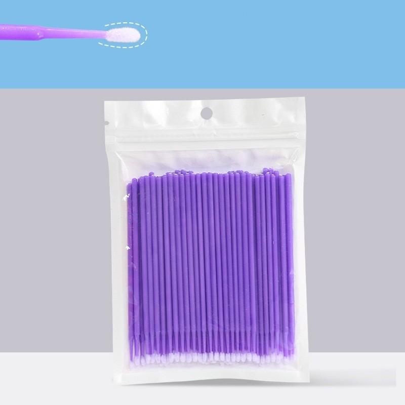 Individual Eyelashes Microbrush Beauty Makeup Clean Remover Tools 100Pcs Eyelash Cleaning Brush Lash Extension Micro Cotton Swab