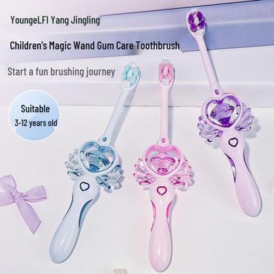 Magic Wand Toothbrush for Kids - Soft Bristles, Fairy Design, Three Colors, Individually Packaged