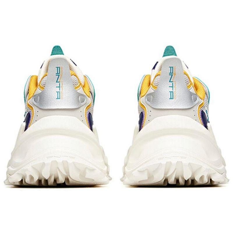 Anta Lifestyle Blaze Men Retro Dad Shoes White Grey Blue Cushioned Spliced Design 912028881-2