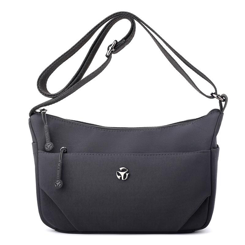 Women's Shoulder Bag Nylon Small Bag Lightweight Crossbody Bag Solid Color Mother Bag