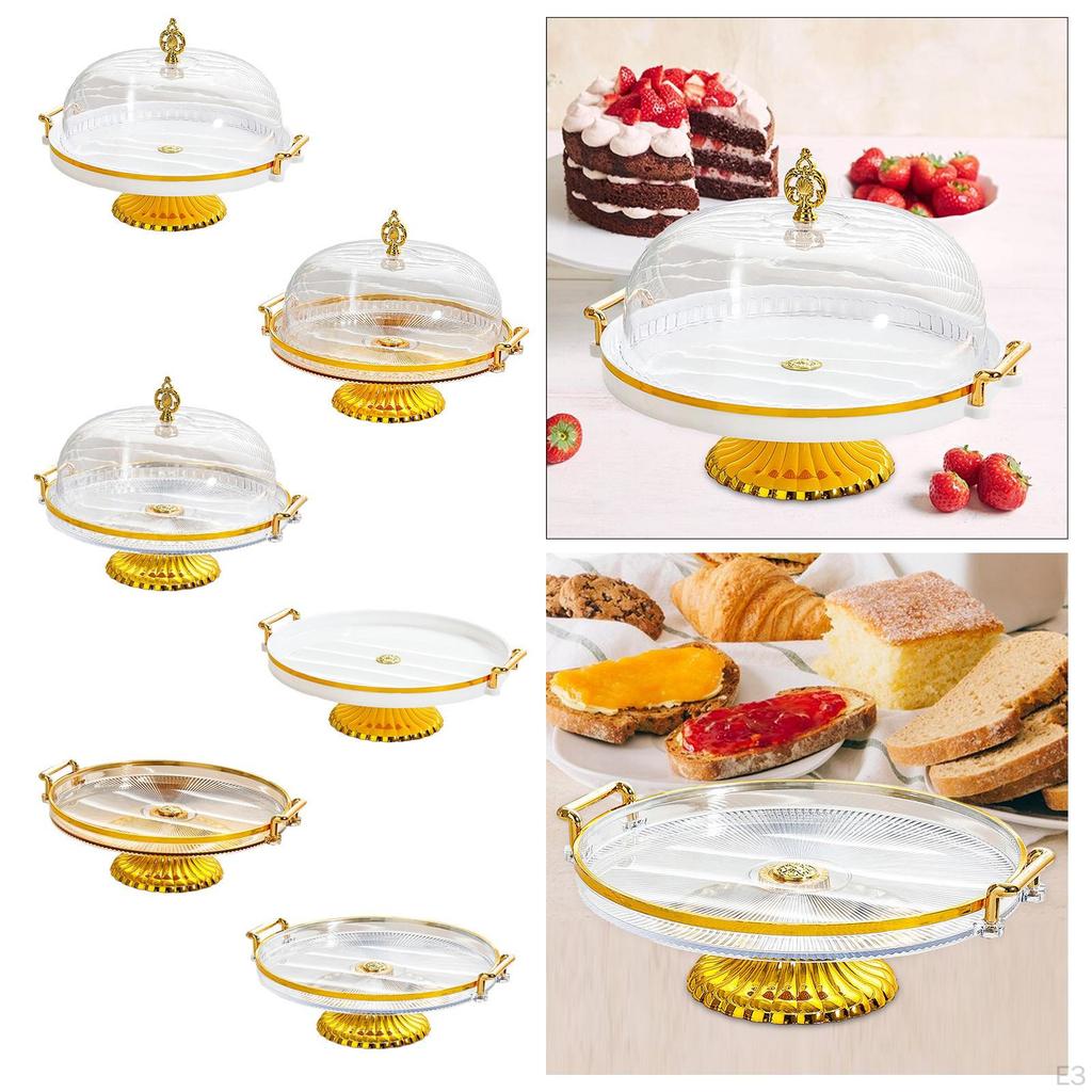 Vorspeisen- und Dessert-Servierplatte, Runder Fuß-Kuchenständer für Süßigkeiten, Cupcakes,