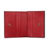 Gucci 3D Cherry Decorative Logo Double Fold Canvas And Leather Card Holder Wallet Women Wallet Ebony Red 476050-K9GXT-8694