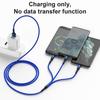 Câble USB 3 en 1 Multifonction pour Samsung Galaxy A54 A14 4G-5G A34 M13, M23 5G, Câble USB-C Micro-USB Bleu