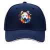 Wolf  Nature Wildlife  Themed Design Sandwich Baseball Cap