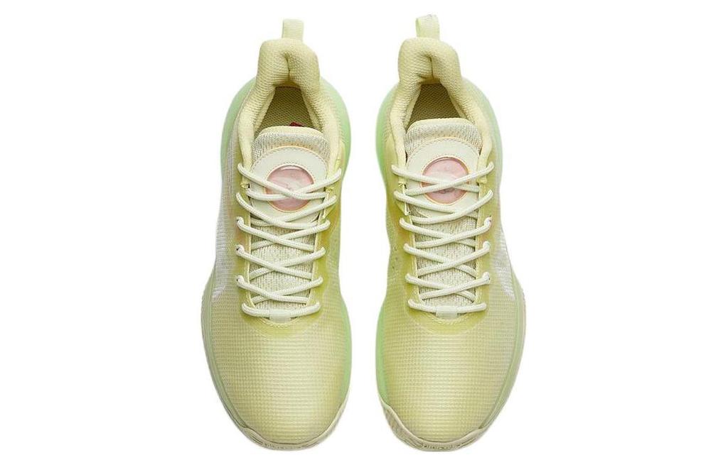 Men's Sneakers ANTA Basketball Collection Basketball Shoes Men's Low-top Neon Light Green/Princess Green