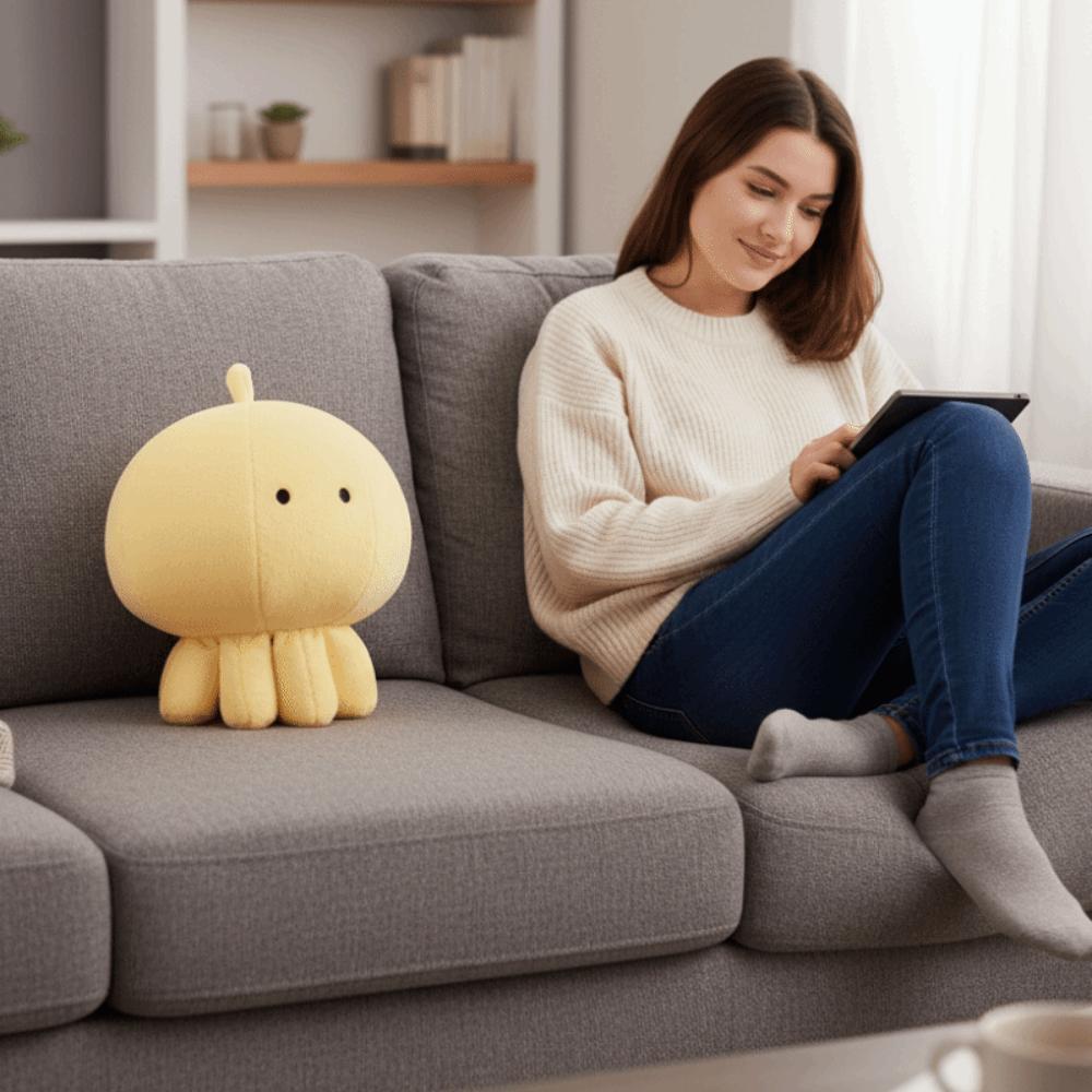 Bedroom Sofa Yellow Octopus Plush Toy Home Decoration Octopus Throw Pillows Children's Pillow Toys