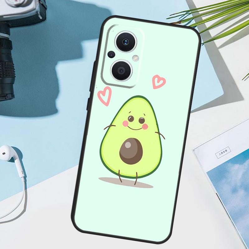 Niedliche Cartoon-Avocado Fitness Hülle Für OPPO Reno 13 F 10 11 12 14 Pro 11F 12F 14F 7 8 Lite OPPO Find X9 X8 X5 X6 Pro Hülle
