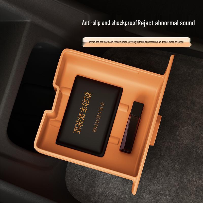 Yu7 Center Console Fragrance Holder, Anti-Shake Silicone Storage Box for Screen's Rear.
