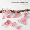 Complete Face And Head Massage Stick Kit Ergonomic Resin Roller Multipurpose Comb Gua Sha Tool For Skin Careful Routine