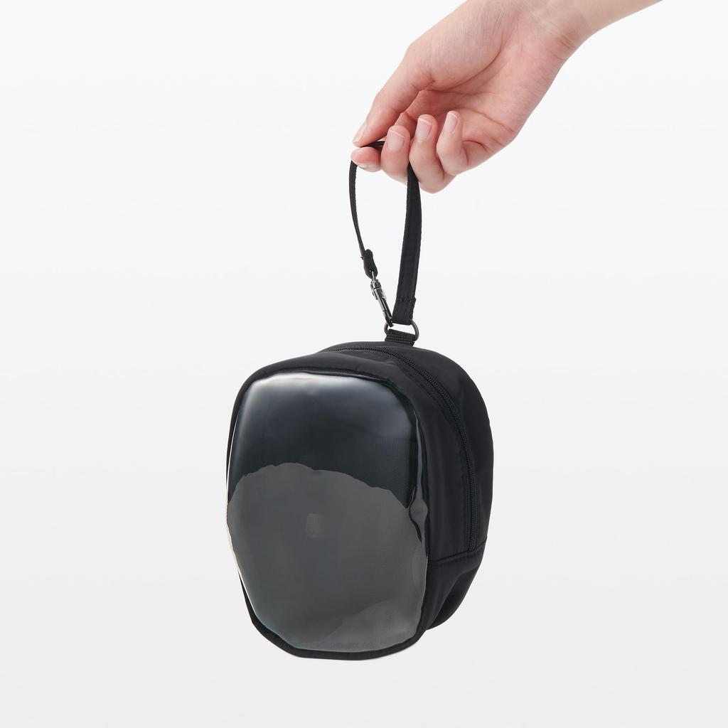 MUJI Hanging Collection 110mm X 160mm X 70mm NDG13A3A Pouch, Black, Approx. (W) (H) (D),