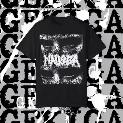 2-seitiges Nausea T-Shirt Crust Punk Vintage Discharge Heresy Los Crudos Spazz Doom Unisex T-Shirt