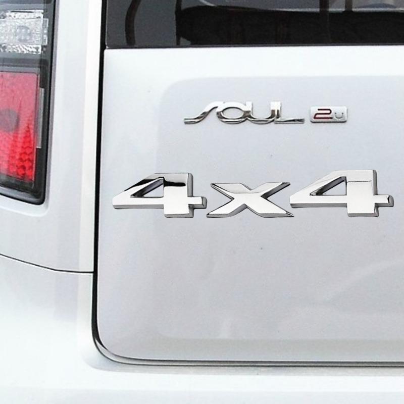1Pcs Car 3D Metal Stickers 4WD 4X4 Decals for Nissan Juke X-trail Qashqai Opel Astra H G Insignia Kia RIO Ceed Sorento Sportage