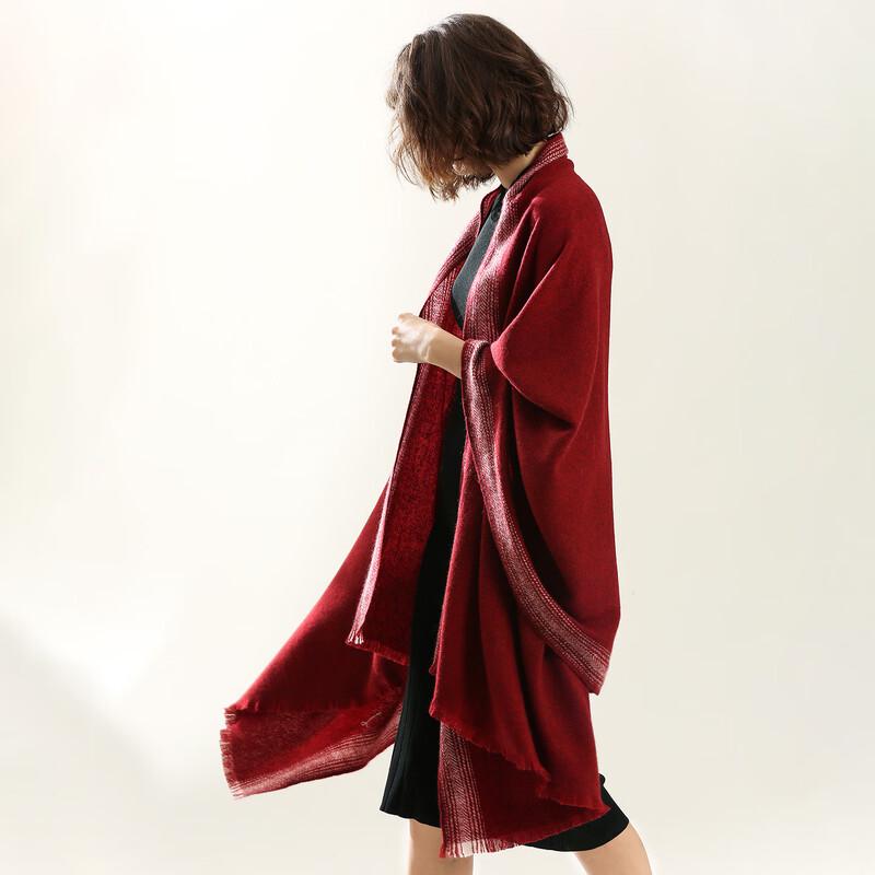 BOHOBOCO Women's 100% Wool Warm Shawl Scarf