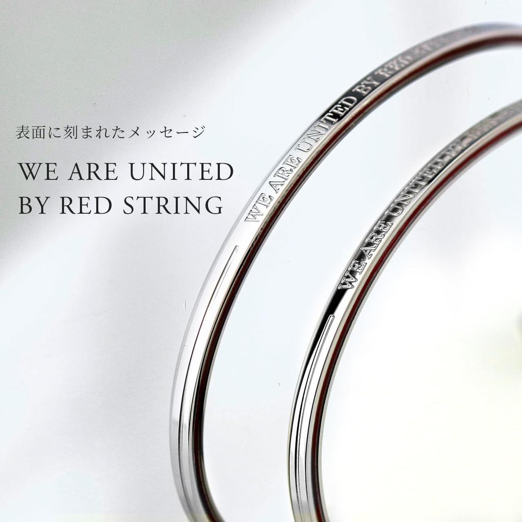 [by red string] Pair Bracelets Pair Bangles Surgical Stainless Steel Diamond Hypoallergenic Set of 2 for Men and Women Couples with Real Red String