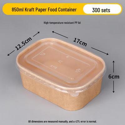 Disposable Kraft Paper Food Container