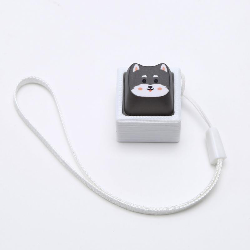 Cute Pressable Cartoon Animal Keycap Fidget Keychain Mini Stress Relief Toy for Kids Party Bag Filler
