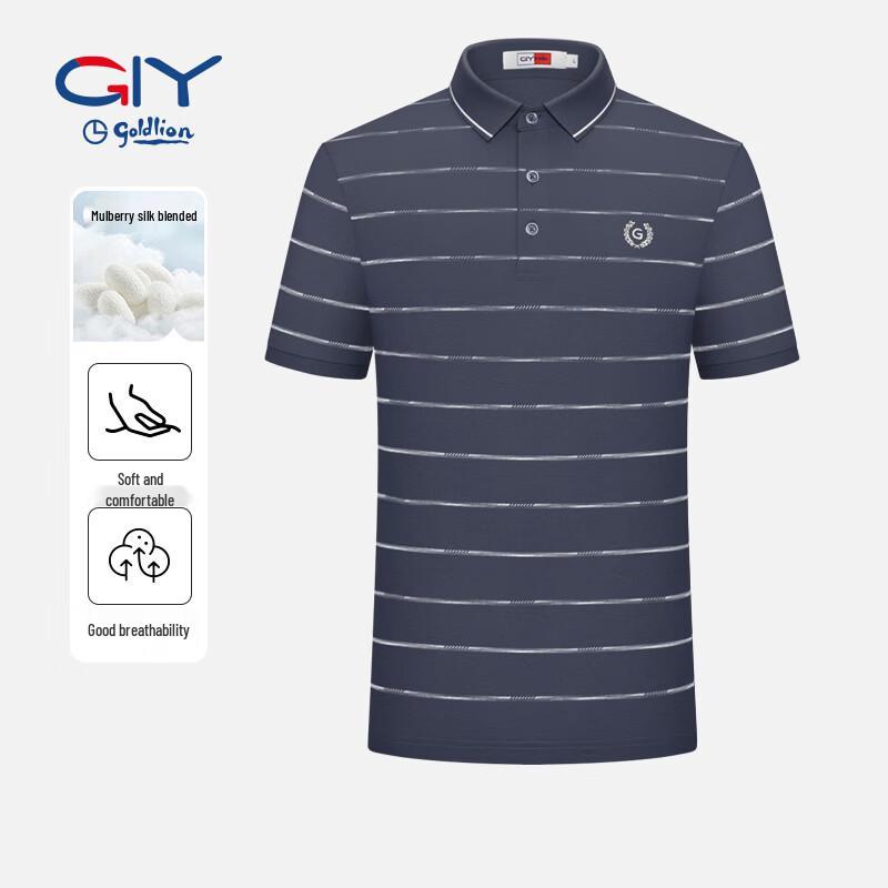 Goldlion Men s Premium Spring/Summer Lapel Polo Shirt L
