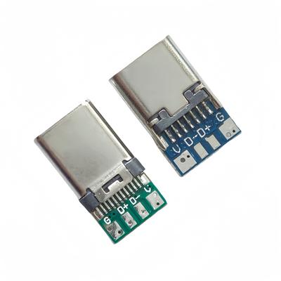 10 Stück USB 3.1 Typ-C Stecker 24 Pins Stecker / Buchse Buchsenadapter zum Löten von Draht & Kabel 24 Pins Unterstützung PCB Platine