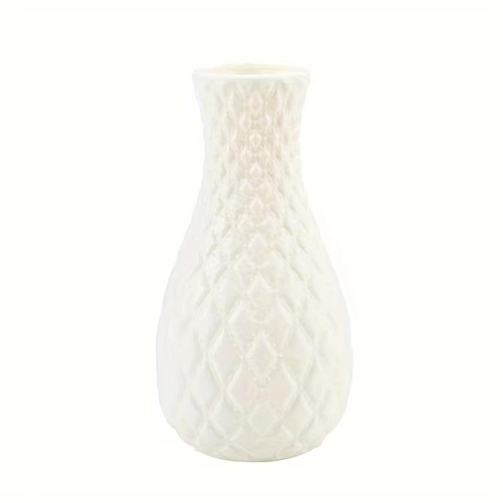 Vaso Decorativo in Plastica Antirottura con Corda di Canapa Vaso Pieghevole per Soggiorno
