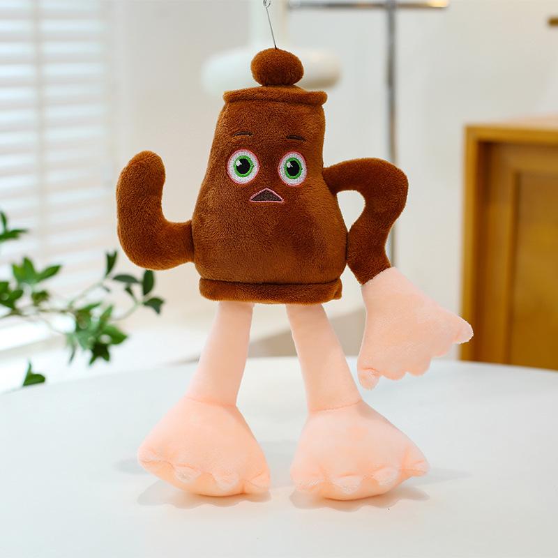 American Shanhaijing Monster Plush Toy Shark Wooden Stick Doll Pendant