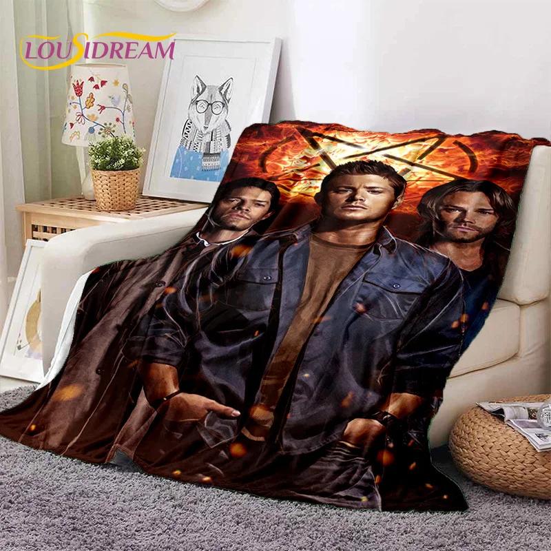 3D Latest Supernatural Dean Sam Soft Flannel Blankets,Throw Blanket Comfortable Blanket for Picnic Beds Sofa Home Bedroom Gift