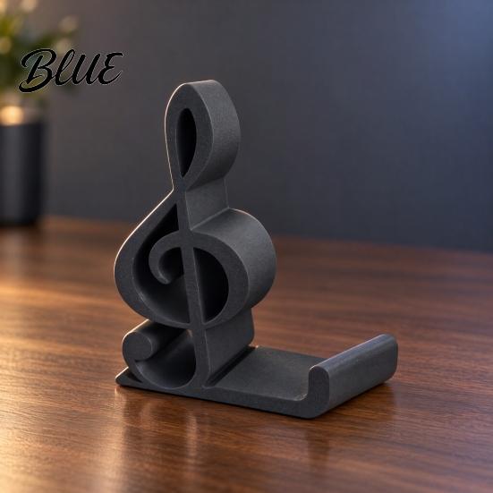 Treble Clef Art Ornament Cell Phone Holder Musical Note Design Desktop Music Teacher Appreciation Gift Stand Decorative for Home Office Artistic