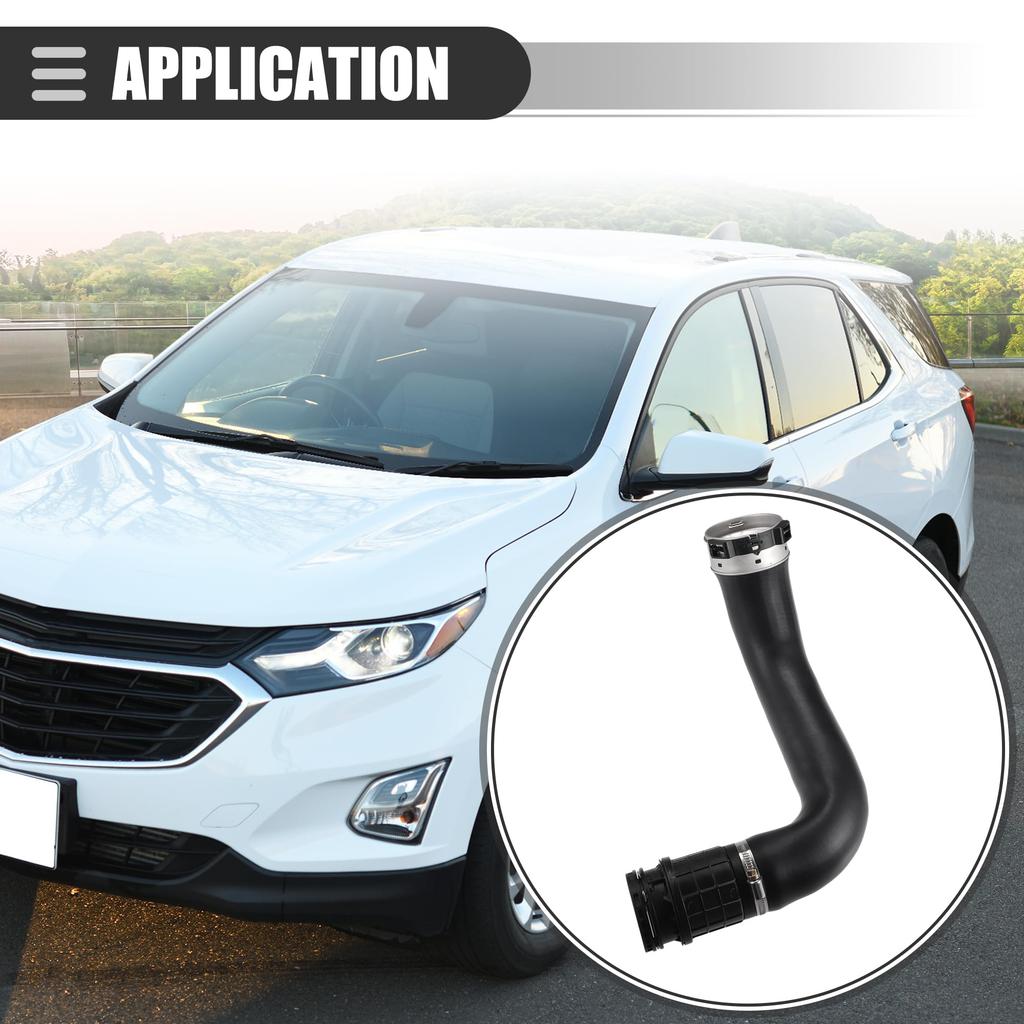 Motoforti Engine Air Cleaner Intake Hose Tube, Air Intake Hose for Chevy Cruze 2016-2019, Rubber, with Clamp, No. 13374646, Black