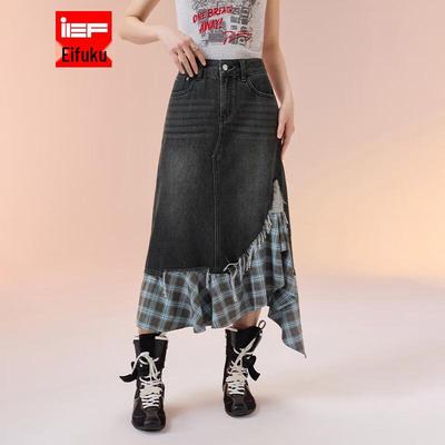 IEF Women's Denim Long Pencil Skirt