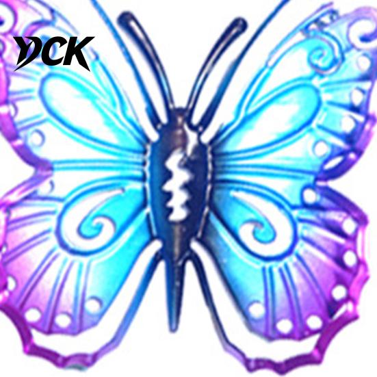 Outdoor Garden Hanging Decor Metal Butterfly Wall Decorations, Art Sculpture, Indoor Living Room Accents Weatherproof for Patio Fence Home Yard