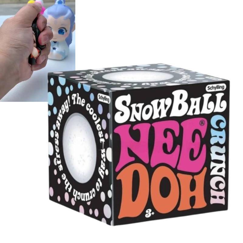 Needoh Schneeball Knusper Stressabbau Ball Mit Handgefertigtem Schnee Design Zur Entspannung Und Dekoration