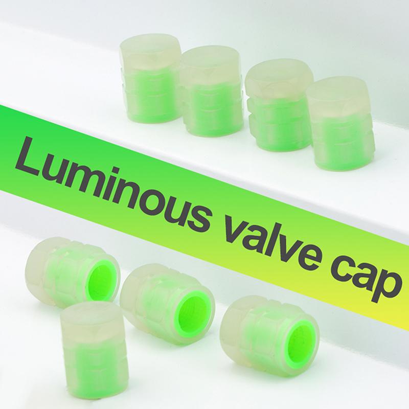 4Pcs Universal Luminous Valve Caps Tire Valve Caps For Car Motorcycle Bike