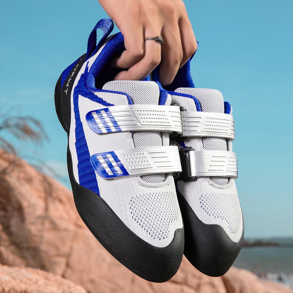 Unisex Professional Climbing Shoes with Secure Fit Structure and High Traction Rubber Sole for Indoor Outdoor Rock Training Practice