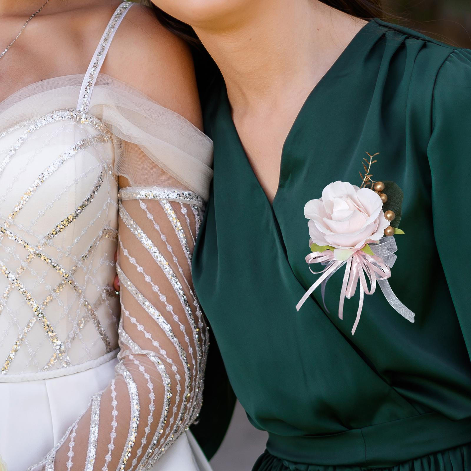 

Свадебная бутоньерка, брошь, булавка для костюма невесты, романтический жених, цветок, жених светло-розовый