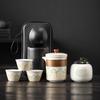 Ceramic Travel Tea Set with Tea Caddy