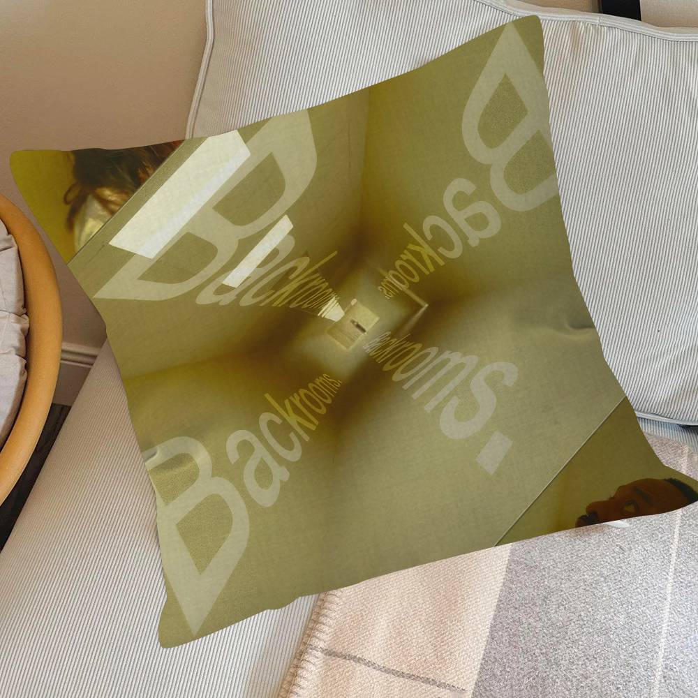 Creepypasta weird B-Backrooms Personalized picture text home decorative pillows Household Gifts 45x45cm