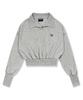 GRANDIOSITY Gds Logo Collar Crop Sweatshirt (Gray)