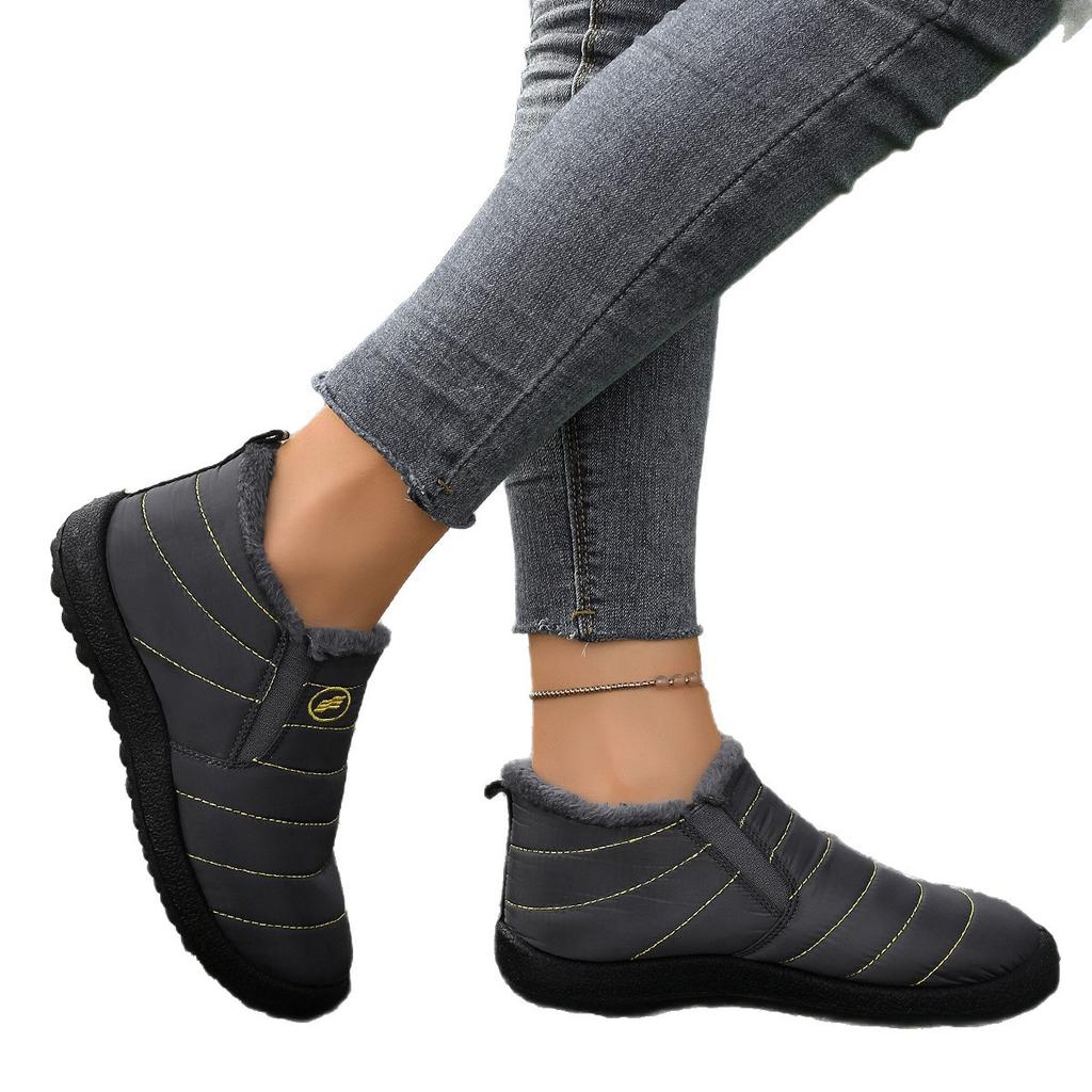 Large size cotton boots fleece thickened snow boots thermal casual shoes