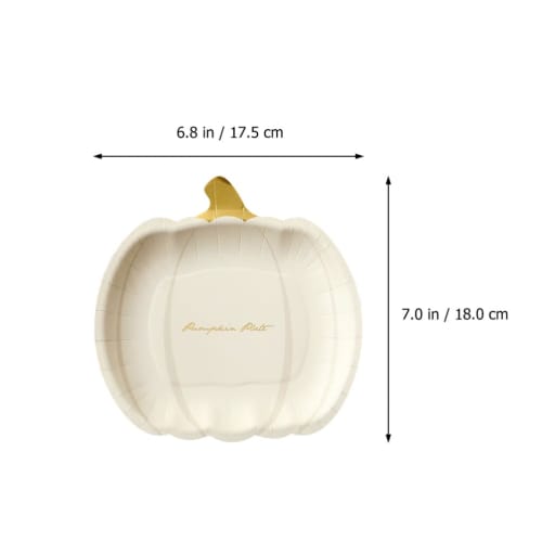 Amosfun Halloween Disposable Tableware Set, 20-Piece Set, Includes Paper Plates, Cups, and Drink Cups. Perfect for Parties and Birthdays. 7-inch Pumpk