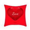 New Valentine's Day Pillow Linen Short Plush Car Pillow Red Love Pillow Cover Bed Cushion