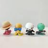 4Pcs/Set Anime ONE PIECE Action Figures Cute Sitting Luffy Zoro Nami Law Dolls Collections Model Toys Girls Boys Birthday Gift