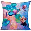 Luxury Home Decor Pillowcase Lotus Painting Art Pillowcase Living Room Sofa Cushion Cover