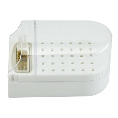 Caixa de Exibição de Brocas de Unha Plástico 30 Furos À Prova de Pó Transparente Portátil Suporte para Brocas de Unha